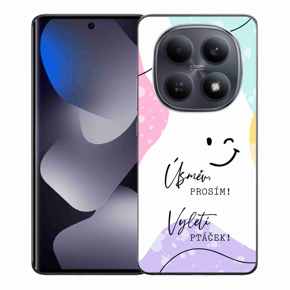 Gél borítás mmCase a Xiaomi Redmi Note 15 4G-hez - vicces szöveg 4 fehér háttérrel