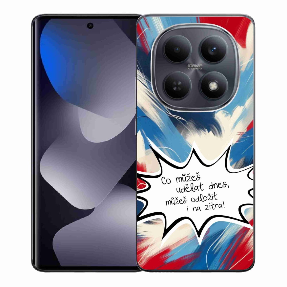 Gél borító mmCase a Xiaomi Redmi Note 15 4G-hez - vicces szöveg 9 fehér háttérrel