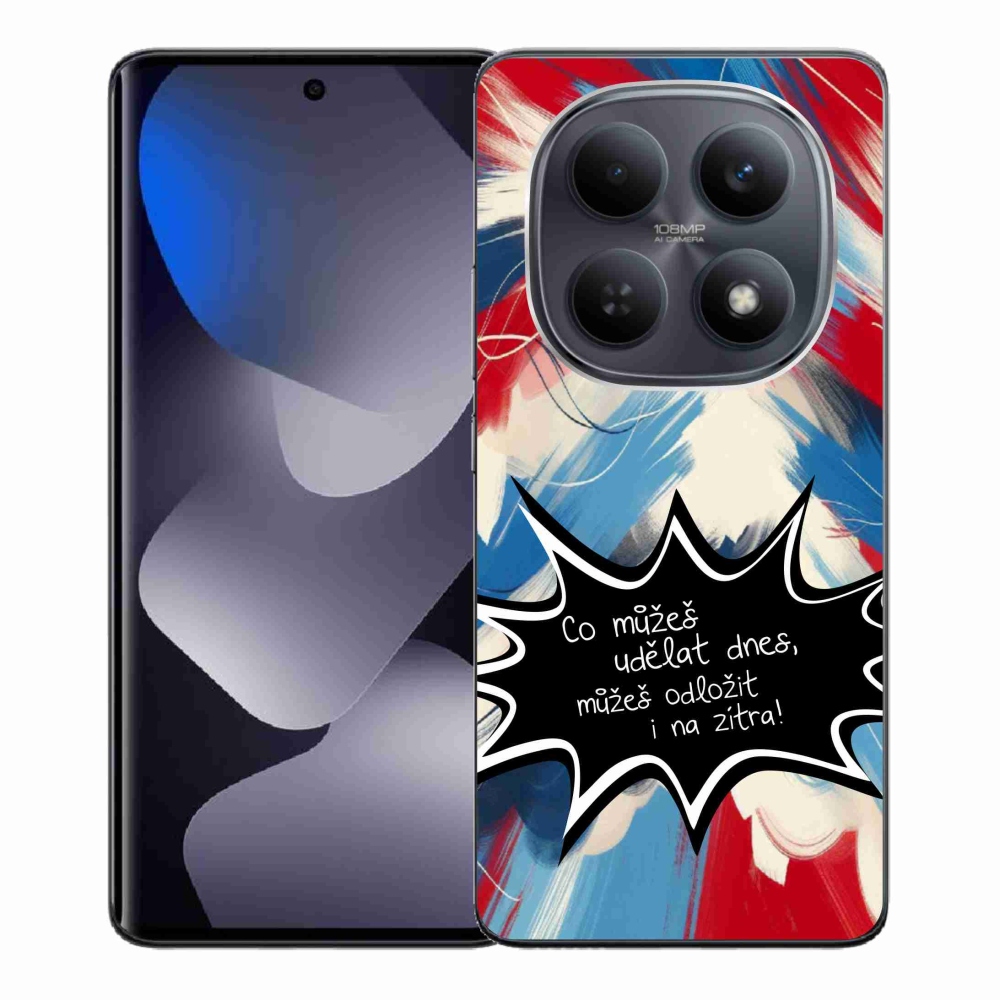 Gél borító mmCase a Xiaomi Redmi Note 15 4G-hez - vicces szöveg 9 fekete háttérrel