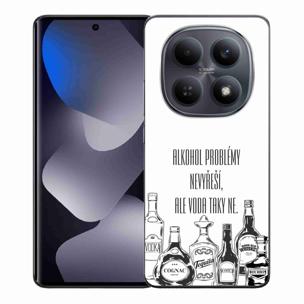 Gél borító mmCase a Xiaomi Redmi Note 15 4G-hez - vicces szöveg fehér háttérrel