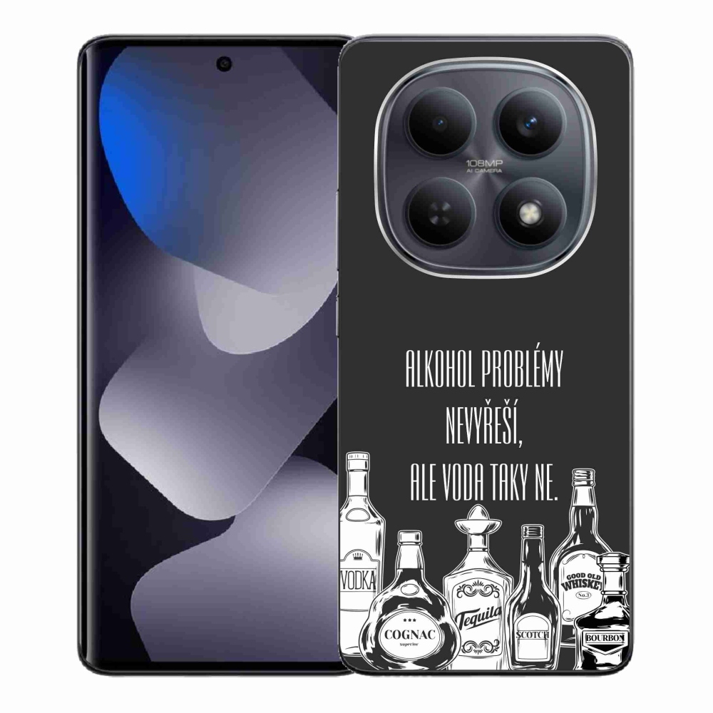 Gél borító mmCase a Xiaomi Redmi Note 15 4G-hez - vicces szöveg fekete háttérrel