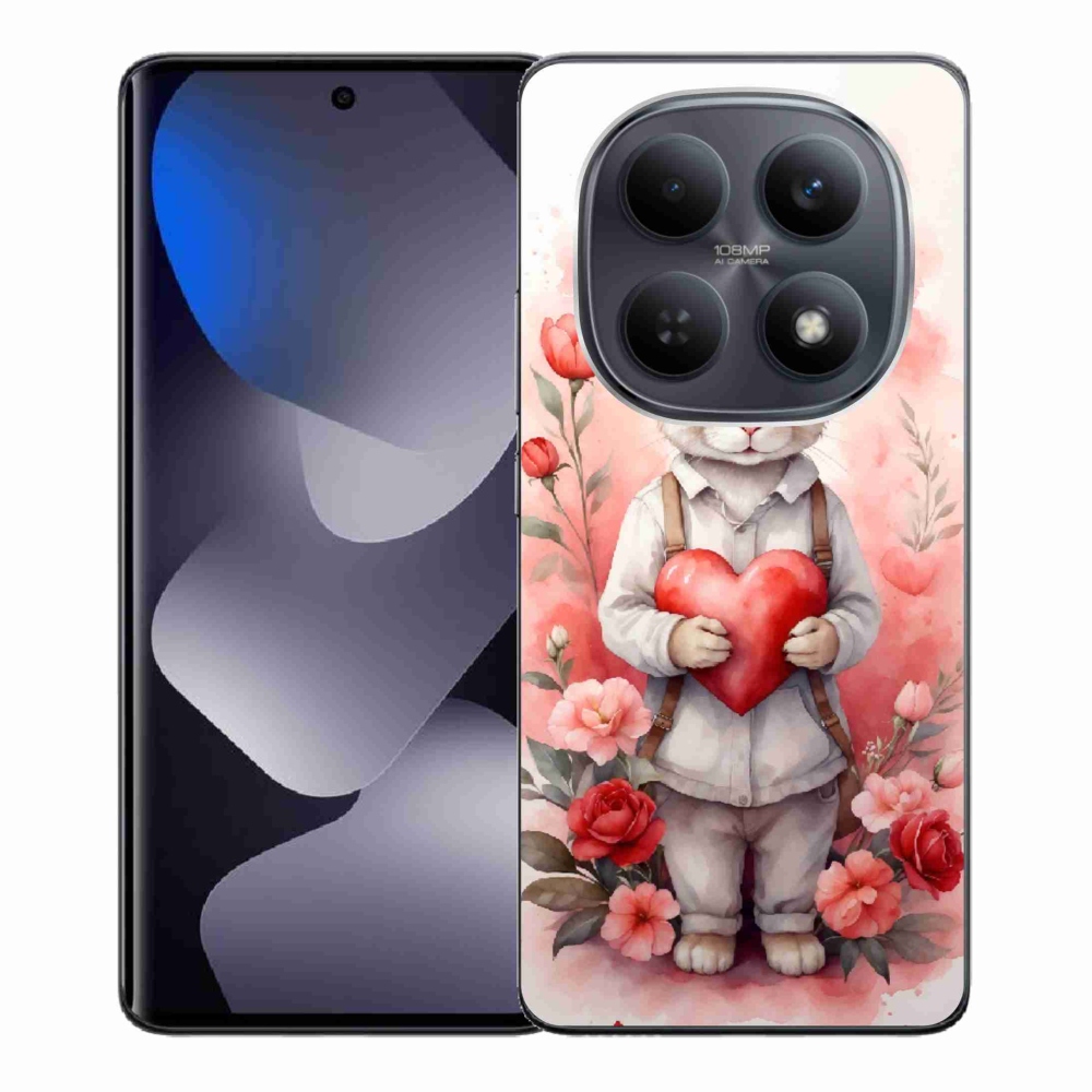 Gél borítás mmCase a Xiaomi Redmi Note 15 4G-hez - nyúl szívvel