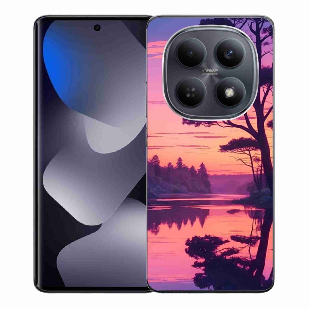 Gél borítás mmCase a Xiaomi Redmi Note 15 4G-hez - naplemente a tó felett