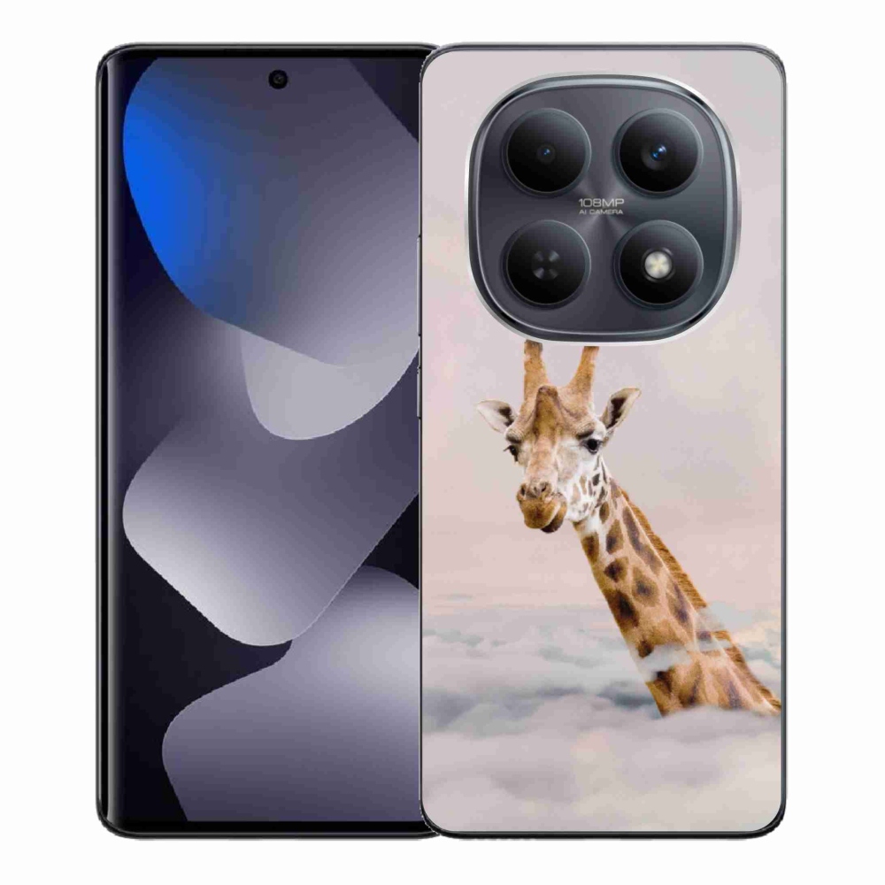 Gél borítás mmCase a Xiaomi Redmi Note 15 4G-hez - zsiráf a felhőkben