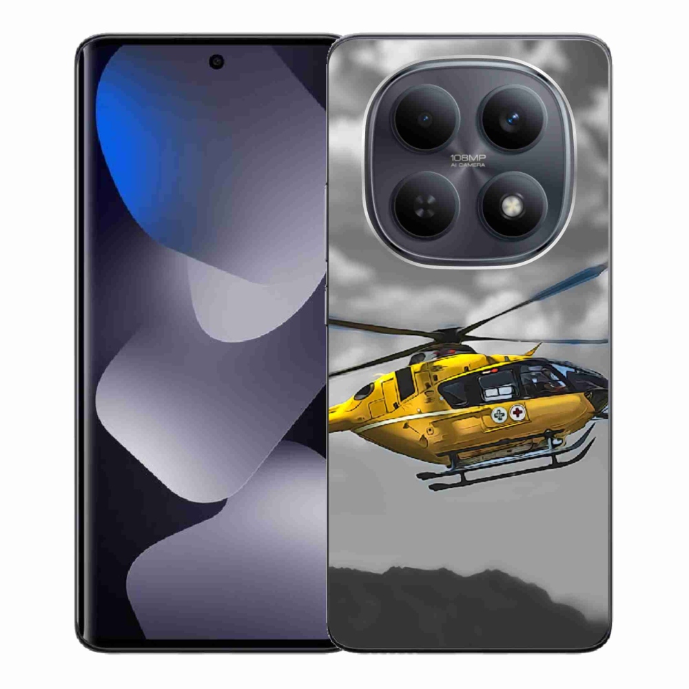 Zselés borítás mmCase a Xiaomi Redmi Note 15 4G-hez - sárga helikopter
