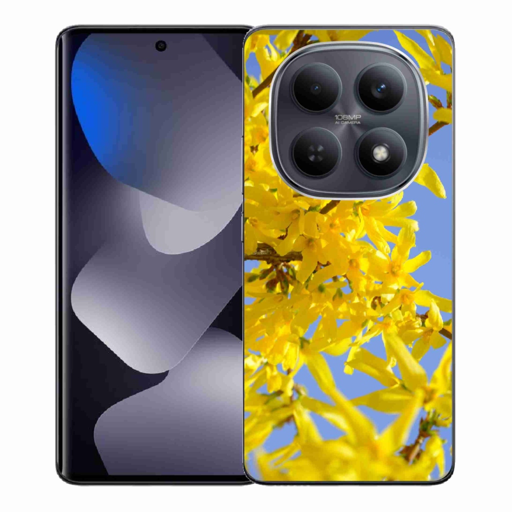 Gél borítás mmCase a Xiaomi Redmi Note 15 4G-hez - sárga virágok