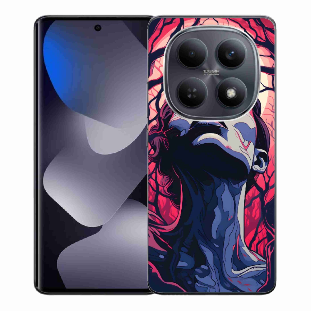 Gél borítás mmCase a Xiaomi Redmi Note 15 5G/Poco M8 5G számára - absztrakt arc