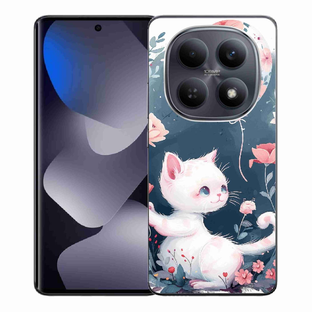 Gél borítás mmCase a Xiaomi Redmi Note 15 5G/Poco M8 5G számára - cica lufival