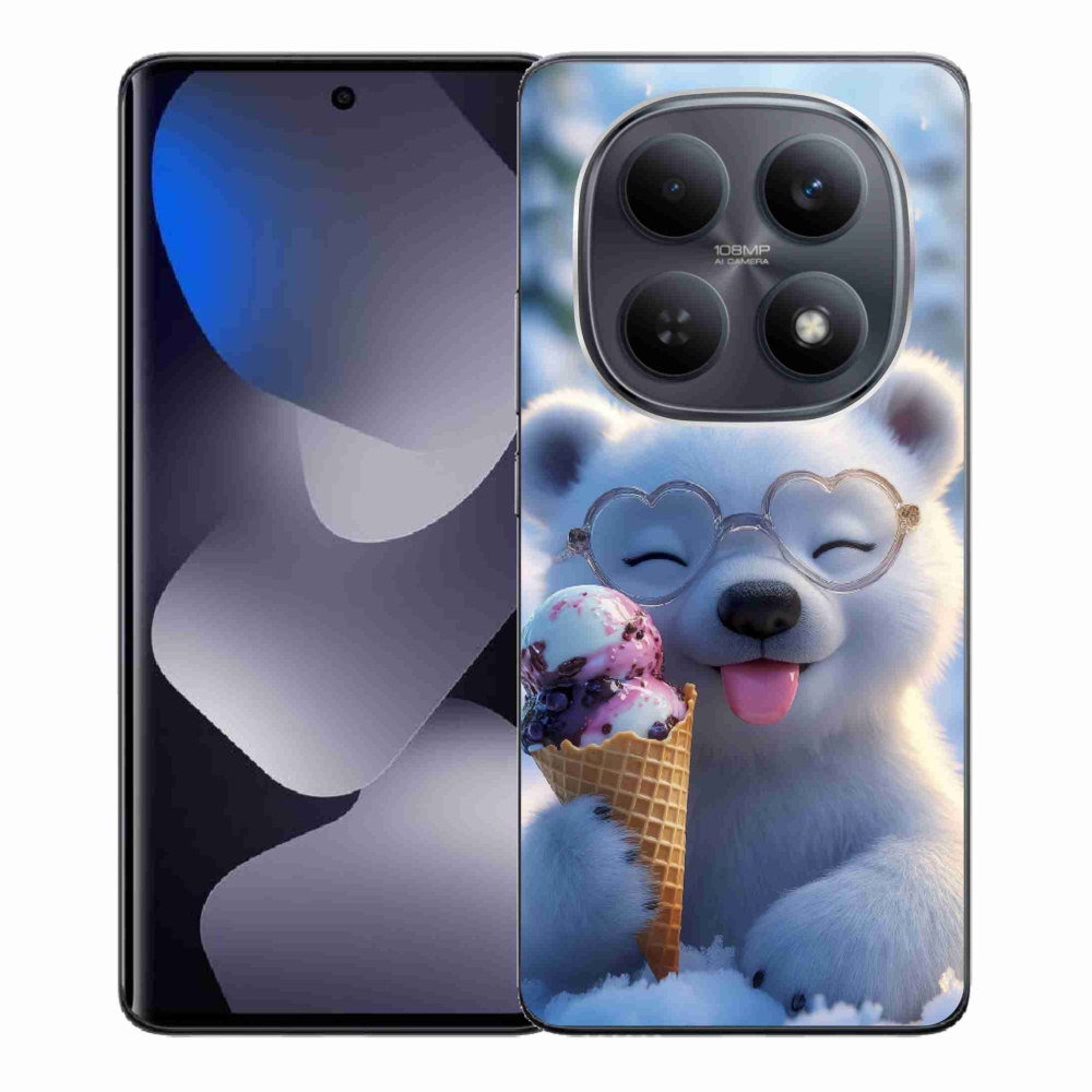 Gél borítás mmCase a Xiaomi Redmi Note 15 5G/Poco M8 5G számára - mackó fagylalttal