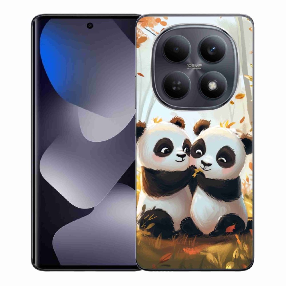 Gél borítás mmCase a Xiaomi Redmi Note 15 5G/Poco M8 5G számára - pandák
