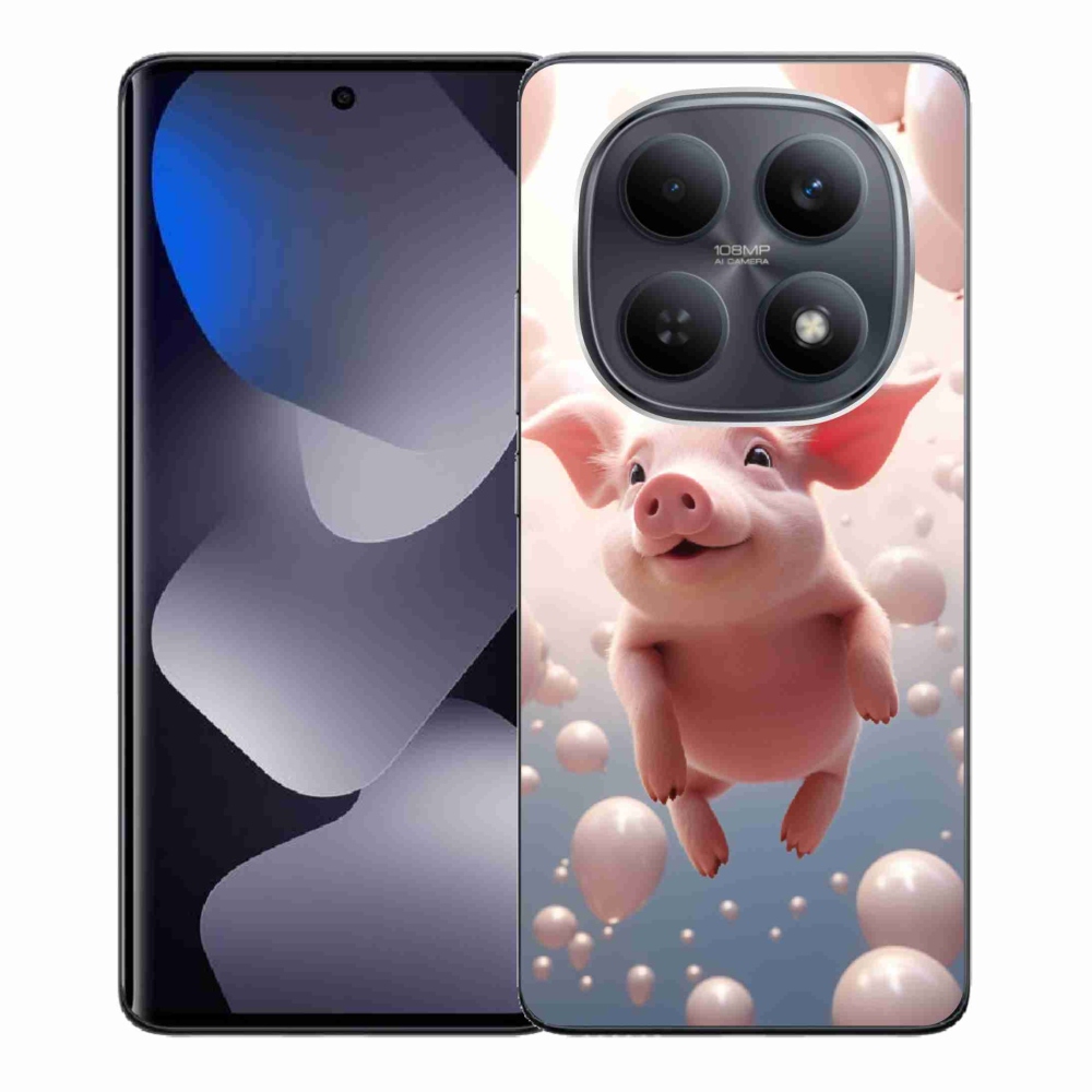 Gél borítás mmCase a Xiaomi Redmi Note 15 5G/Poco M8 5G - malac lufikkal