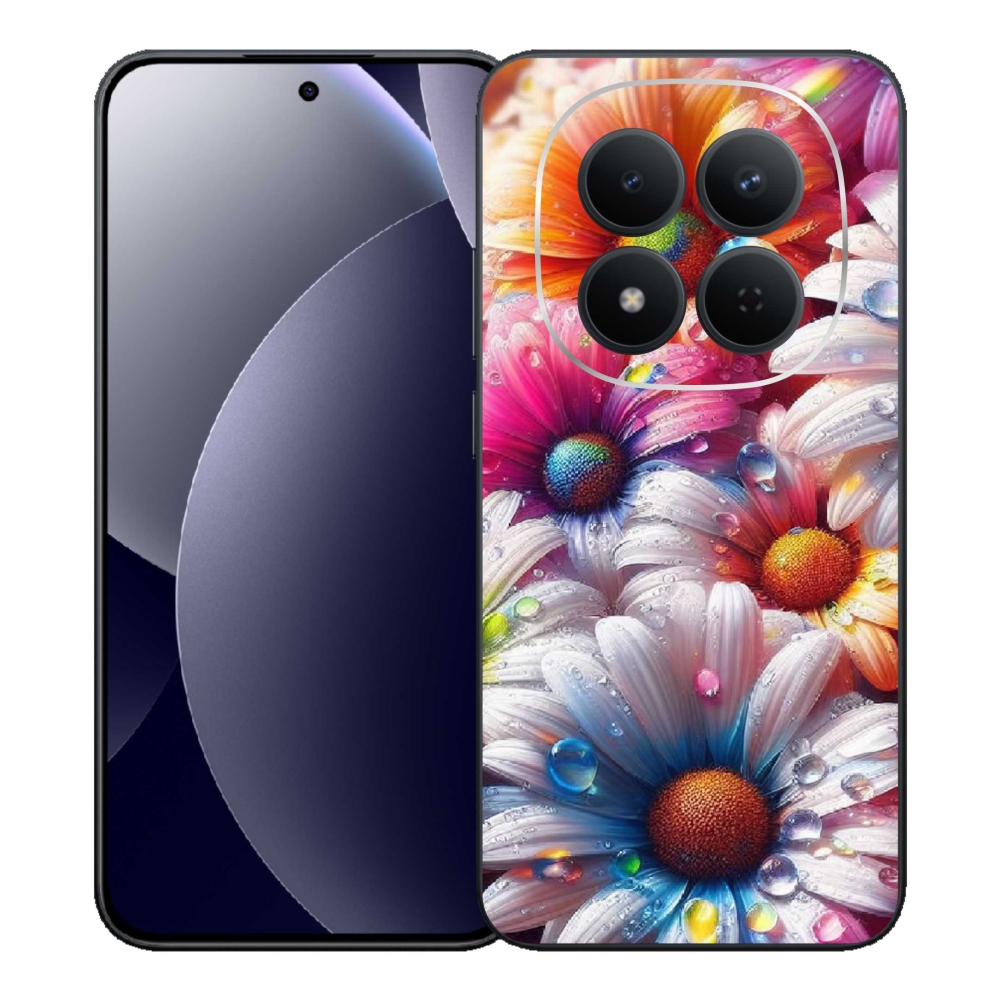 Gél borítás mmCase a Xiaomi Redmi Note 15 Pro 5G-hez - színes százszorszépek
