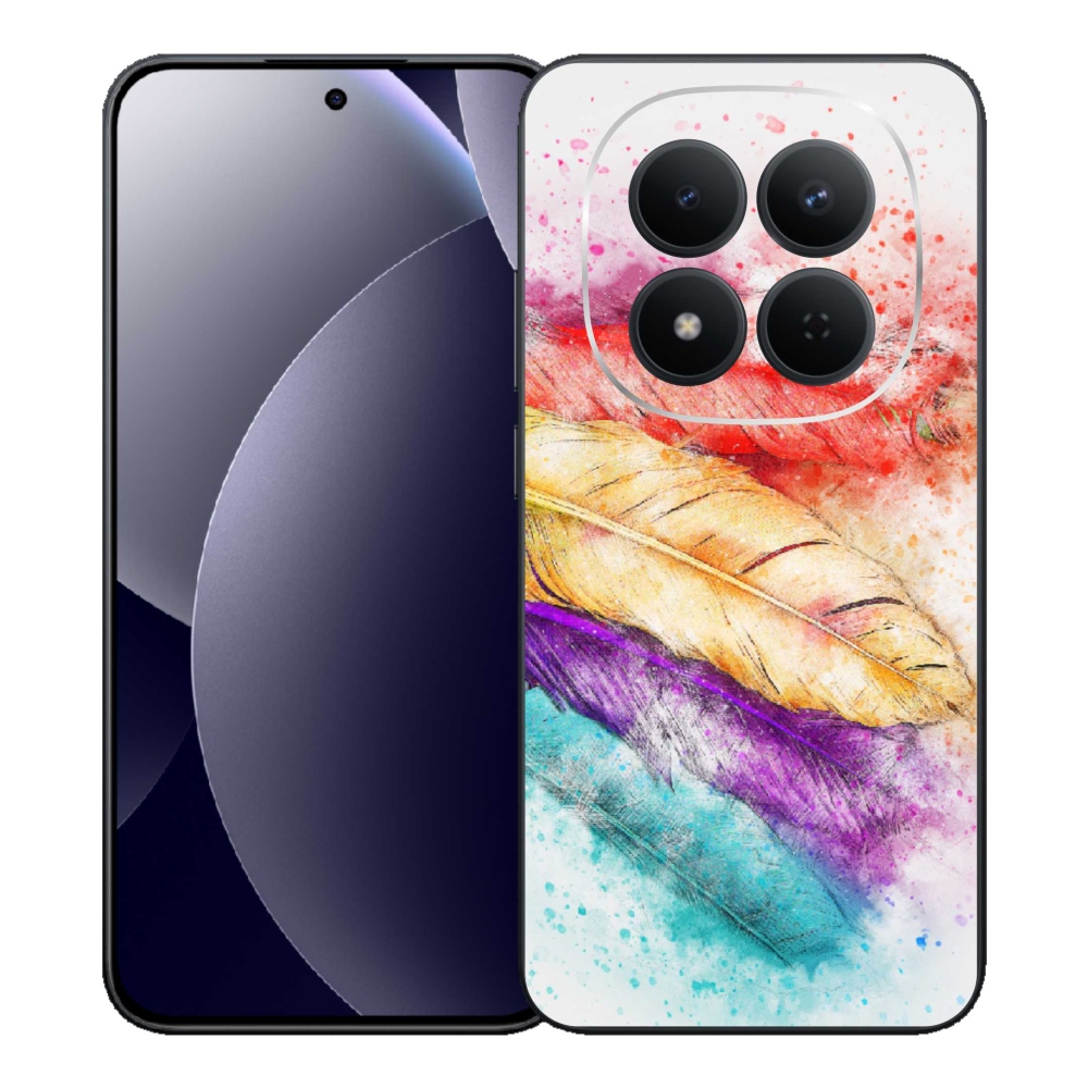 Gél borítás mmCase a Xiaomi Redmi Note 15 Pro 5G-hez - színes tollakkal