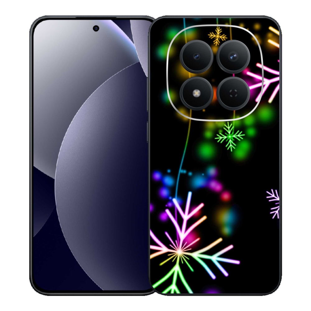 Gél borítás mmCase a Xiaomi Redmi Note 15 Pro 5G-hez - színes pelyhekkel