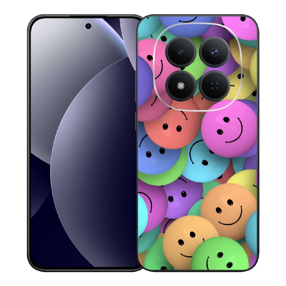 Gél borítás mmCase a Xiaomi Redmi Note 15 Pro 5G-hez - színes smiley-kkal