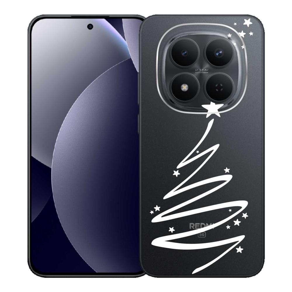 Gél borítás mmCase a Xiaomi Redmi Note 15 Pro 5G-hez - fehér fa átlátszó háttéren