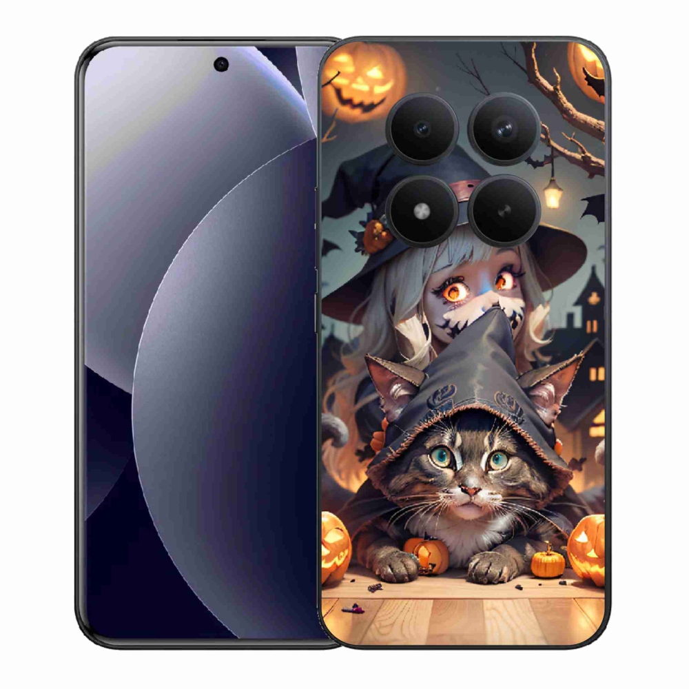 Gél borítás mmCase a Xiaomi Redmi Note 15 Pro+ 5G/Xiaomi Poco M8 Pro 5G számára - boszorkány macskával