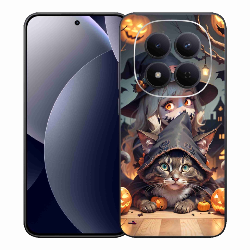 Gél borítás mmCase a Xiaomi Redmi Note 15 Pro 5G-hez - boszorkány macskával