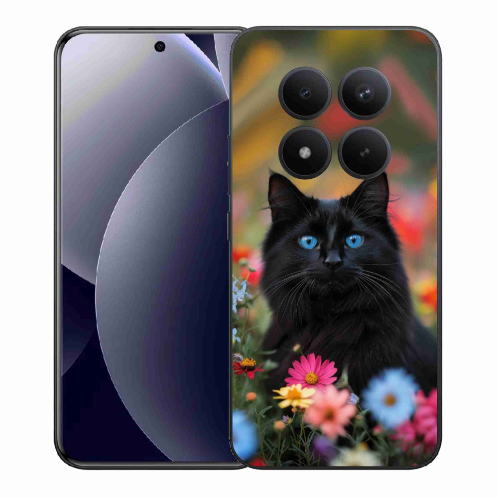 Gél borítás mmCase a Xiaomi Redmi Note 15 Pro+ 5G számára - fekete cica 4