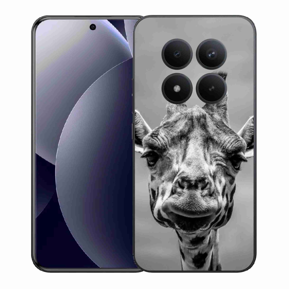 Zselés borítás mmCase a Xiaomi Redmi Note 15 Pro+ 5G/Xiaomi Poco M8 Pro 5G számára - fekete-fehér zsiráf