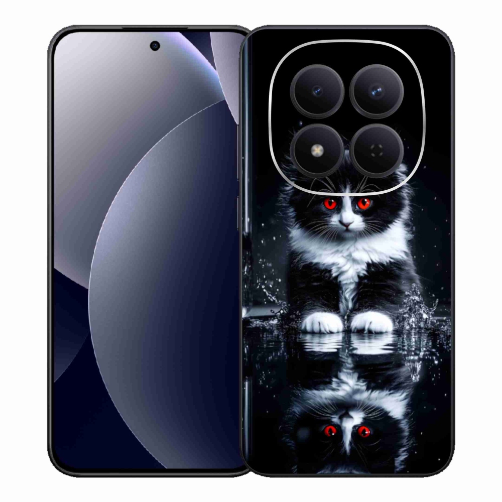Gél borítás mmCase a Xiaomi Redmi Note 15 Pro 5G-hez - fekete-fehér cica