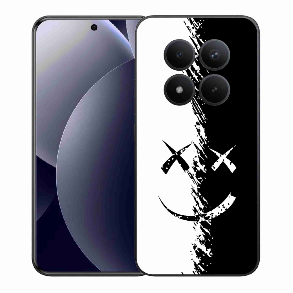 Gél borítás mmCase a Xiaomi Redmi Note 15 Pro+ 5G/Xiaomi Poco M8 Pro 5G számára - fekete-fehér mosolygó