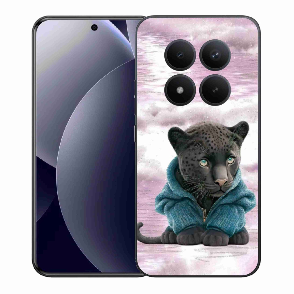 Gél borítás mmCase a Xiaomi Redmi Note 15 Pro+ 5G/Xiaomi Poco M8 Pro 5G számára - fekete párduc pulóverben