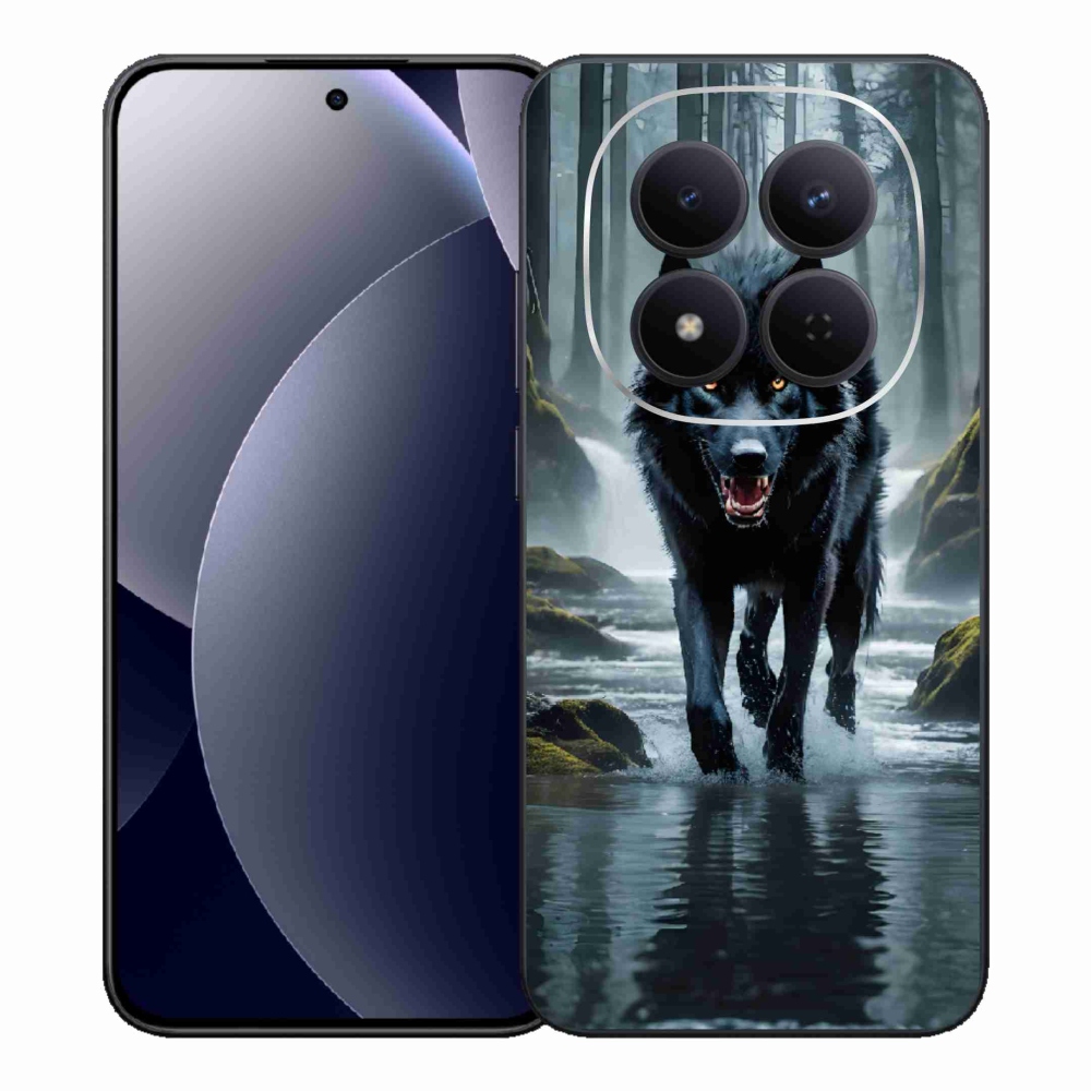 Zselés borítás mmCase a Xiaomi Redmi Note 15 Pro 5G-hez - fekete farkas