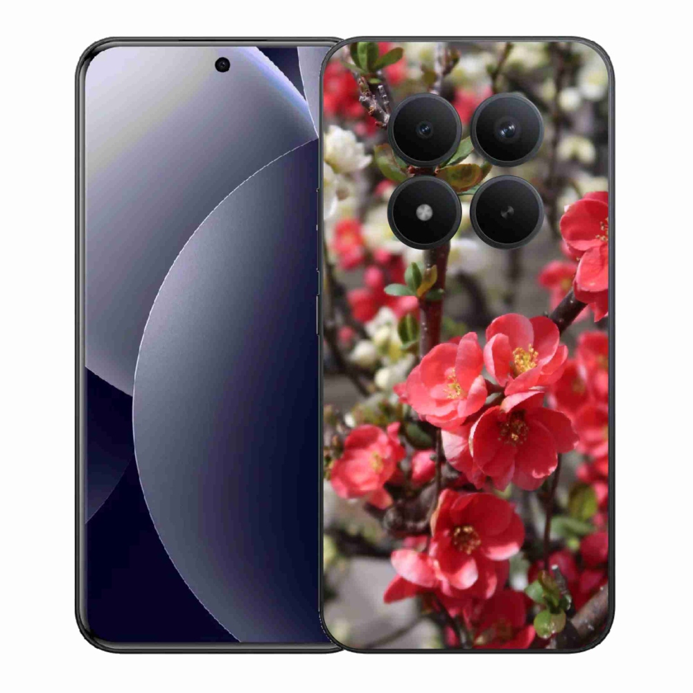 Gél borítás mmCase a Xiaomi Redmi Note 15 Pro+ 5G/Xiaomi Poco M8 Pro 5G számára - piros virágok