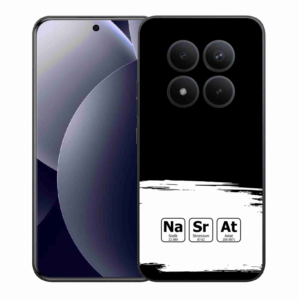 Gél borítás mmCase a Xiaomi Redmi Note 15 Pro+ 5G/Xiaomi Poco M8 Pro 5G számára - kémiai elemek fehér és fekete háttérrel