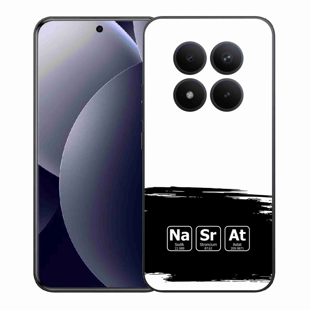 Gél borítás mmCase a Xiaomi Redmi Note 15 Pro+ 5G/Xiaomi Poco M8 Pro 5G számára - kémiai elemek fekete és fehér háttérrel