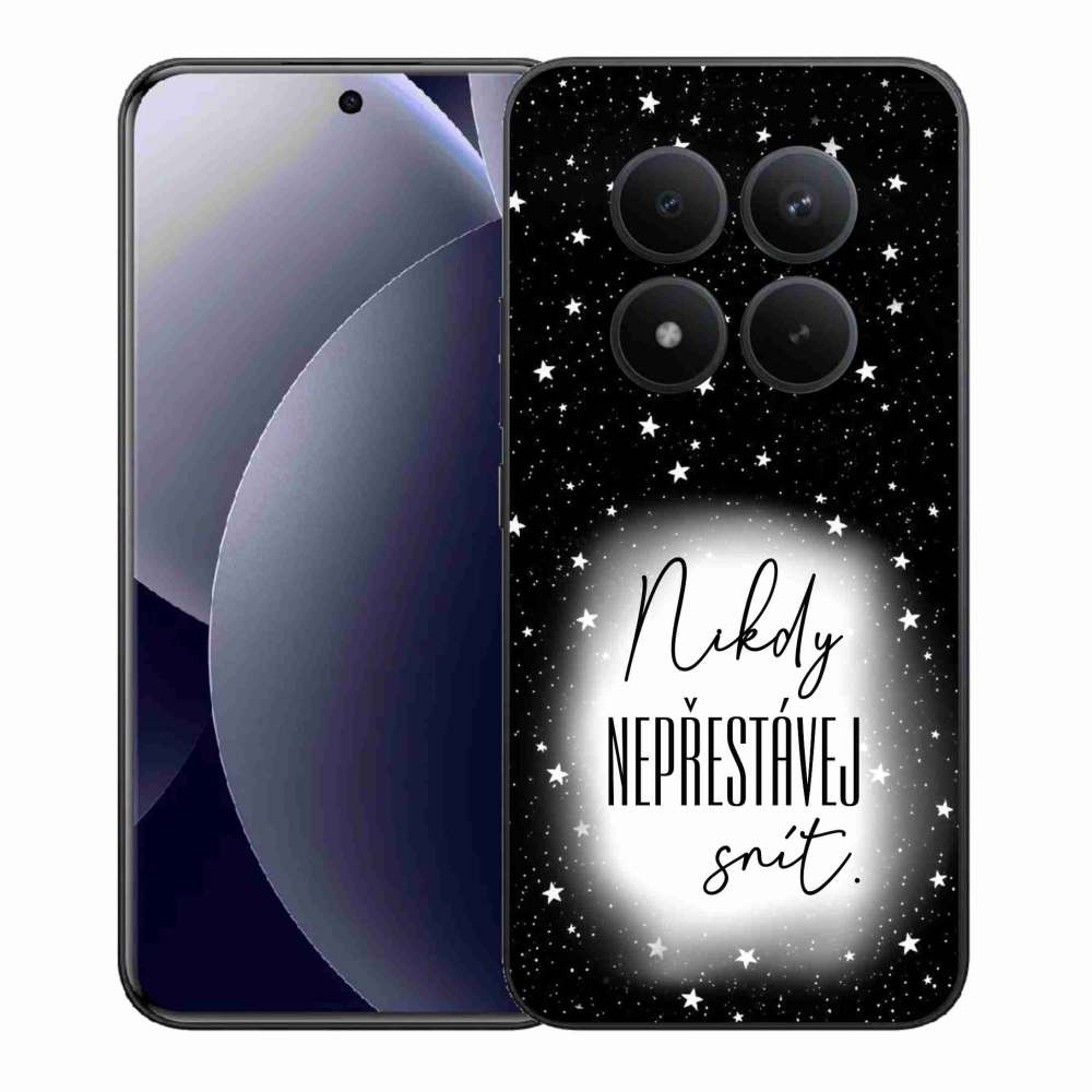 Gél borítás mmCase a Xiaomi Redmi Note 15 Pro+ 5G/Xiaomi Poco M8 Pro 5G - idézet 1 fehér és fekete háttérrel