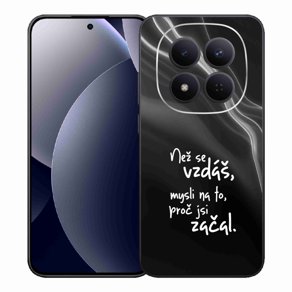 Gél borítás mmCase a Xiaomi Redmi Note 15 Pro 5G - idézet 2 fekete háttérrel