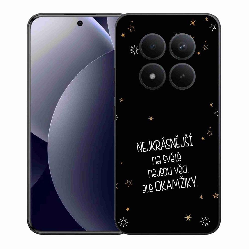 Gél borítás mmCase a Xiaomi Redmi Note 15 Pro+ 5G/Xiaomi Poco M8 Pro 5G - idézet 4 fekete háttérrel