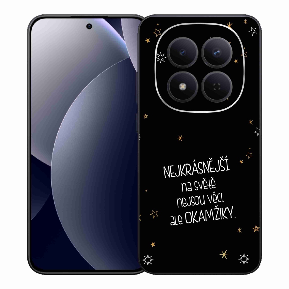 Gél borítás mmCase a Xiaomi Redmi Note 15 Pro 5G - Idézet 4 fekete háttérrel