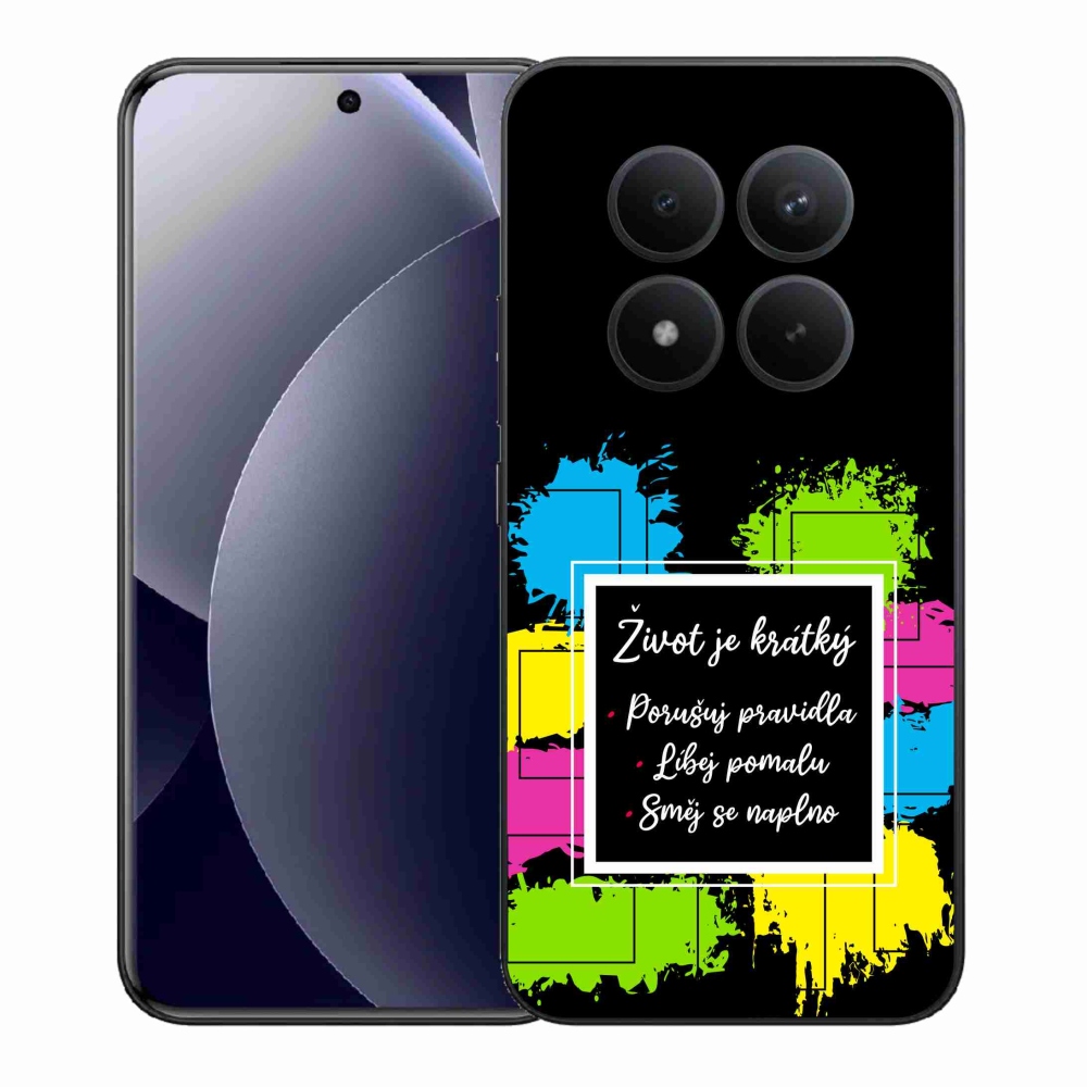 Gél borítás mmCase a Xiaomi Redmi Note 15 Pro+ 5G/Xiaomi Poco M8 Pro 5G - idézet 5 fekete háttérrel