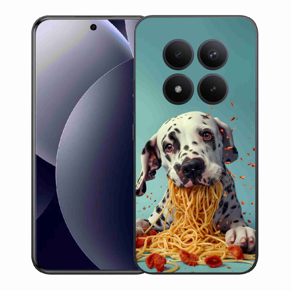 Gél borítás mmCase a Xiaomi Redmi Note 15 Pro+ 5G számára - Dalmata és spagetti