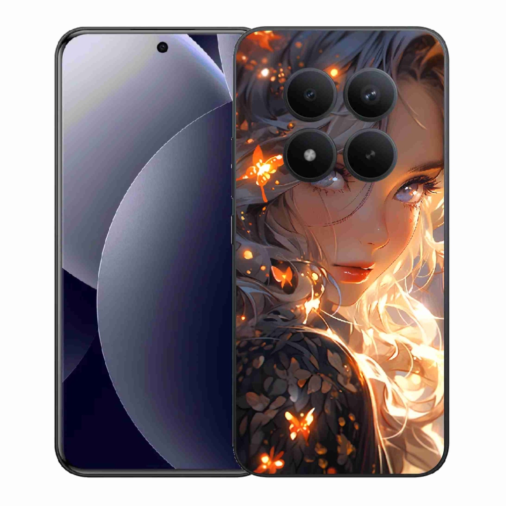 Gél borító mmCase a Xiaomi Redmi Note 15 Pro+ 5G/Xiaomi Poco M8 Pro 5G számára - lány és pillangók