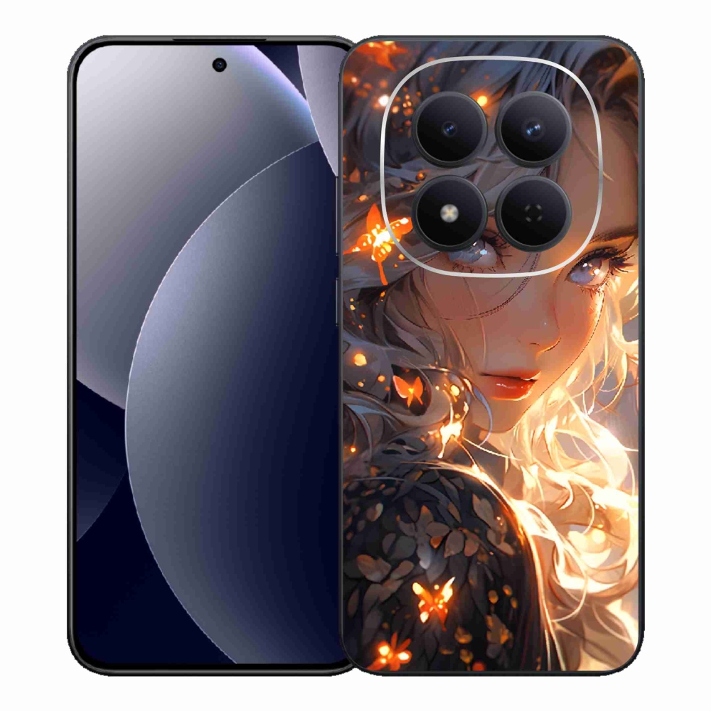 Gél borító mmCase a Xiaomi Redmi Note 15 Pro 5G-hez - lány és pillangók