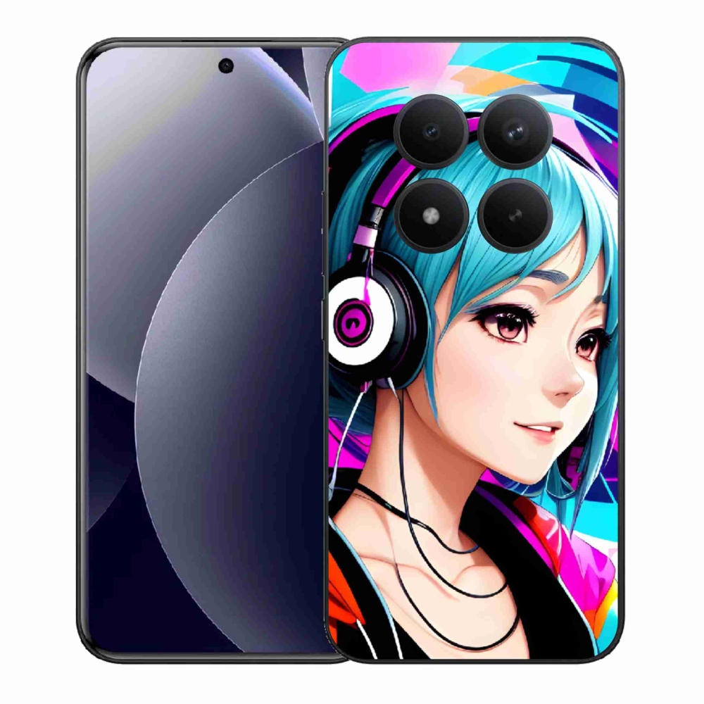 Gél borítás mmCase a Xiaomi Redmi Note 15 Pro+ 5G/Xiaomi Poco M8 Pro 5G - lány fejhallgatóval