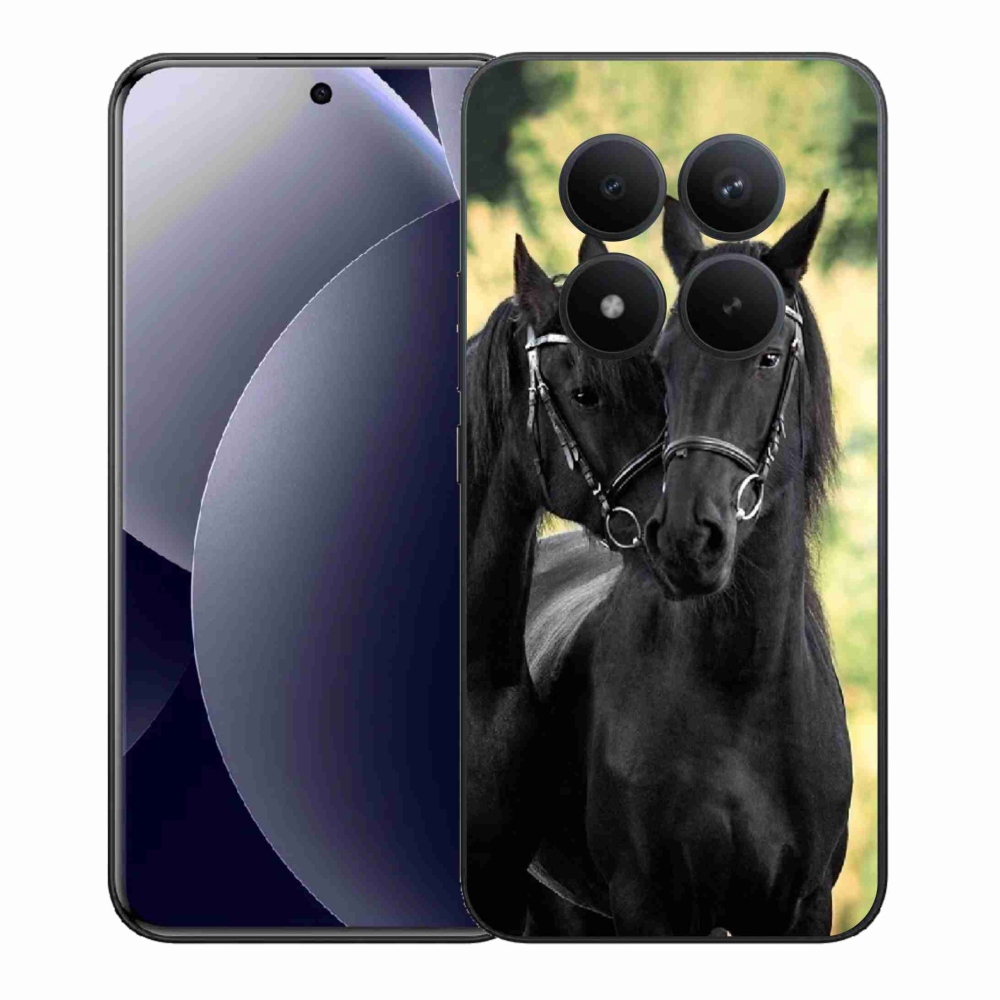 Gél borítás mmCase a Xiaomi Redmi Note 15 Pro+ 5G/Xiaomi Poco M8 Pro 5G számára - két fekete ló