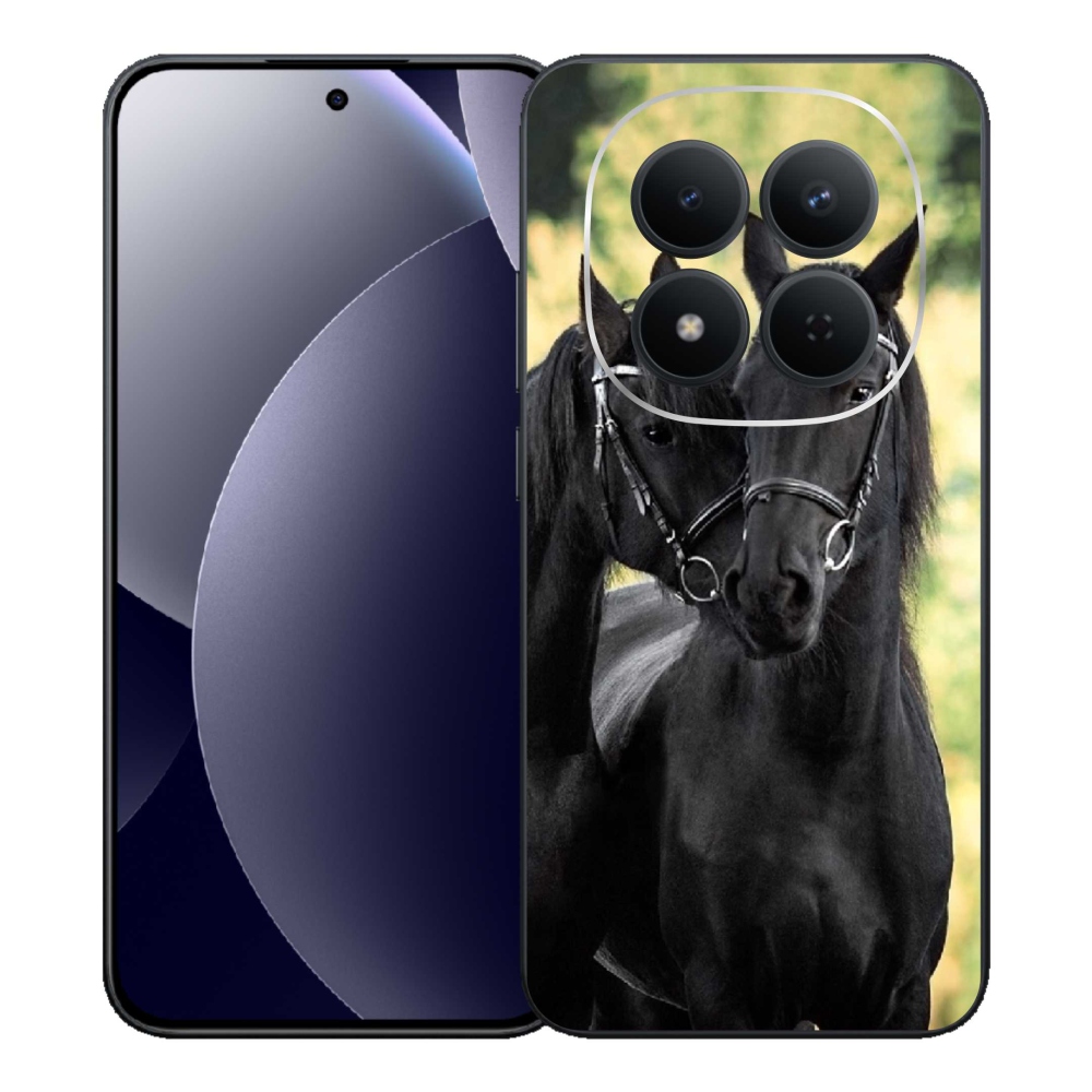 Gél borítás mmCase a Xiaomi Redmi Note 15 Pro 5G számára - két fekete ló