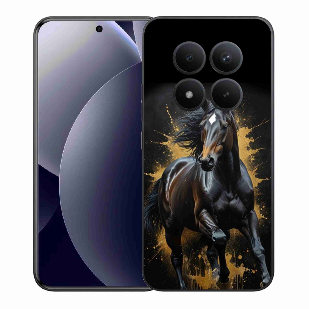 Gél borítás mmCase a Xiaomi Redmi Note 15 Pro+ 5G számára - elegáns fekete ménes