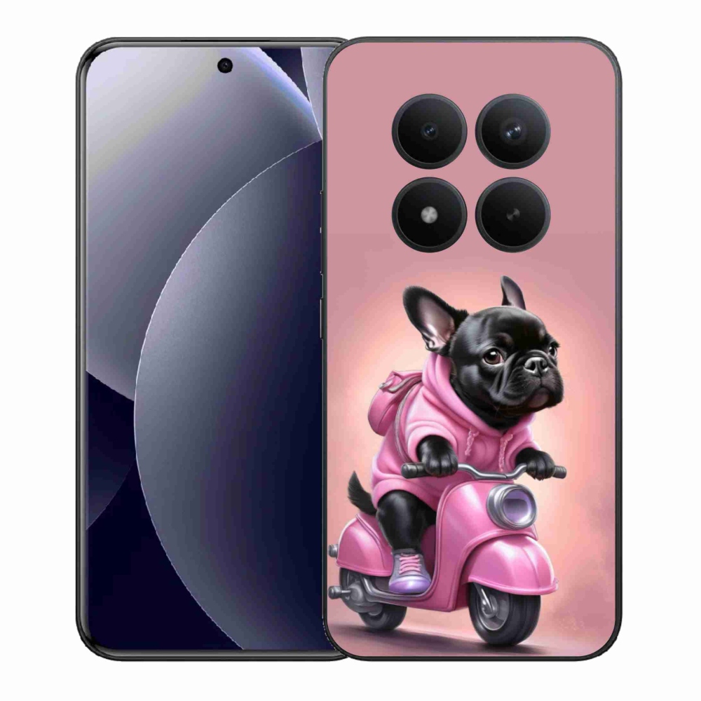 Gél borítás mmCase a Xiaomi Redmi Note 15 Pro+ 5G/Xiaomi Poco M8 Pro 5G számára - Francia bulldog egy robogón