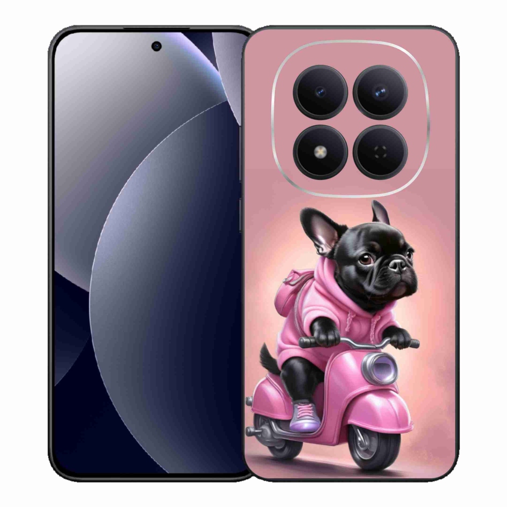 Gél borítás mmCase a Xiaomi Redmi Note 15 Pro 5G-hez - francia bulldog egy robogón