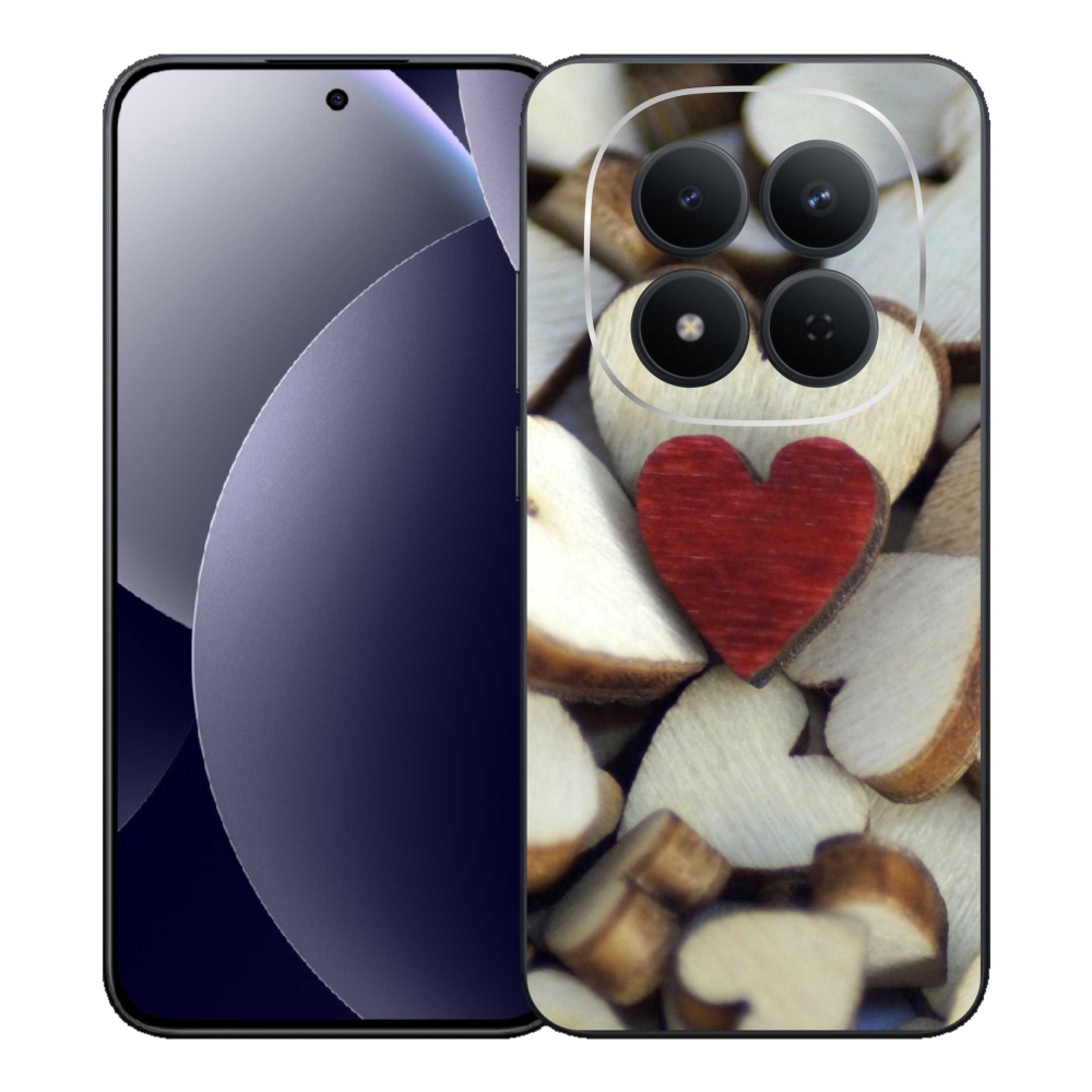 Gél borítás mmCase a Xiaomi Redmi Note 15 Pro 5G számára - gravírozott piros szív
