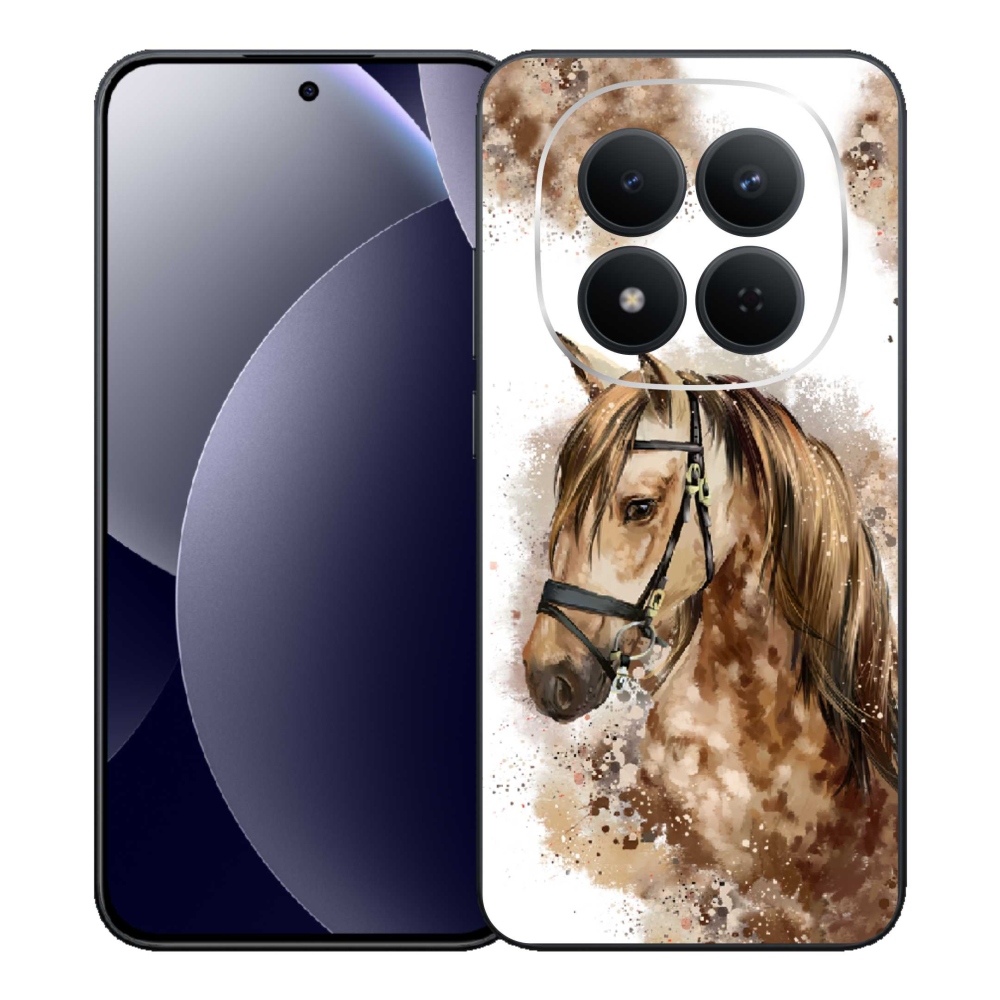 Gél borítás mmCase a Xiaomi Redmi Note 15 Pro 5G-hez - barna rajzfilm ló