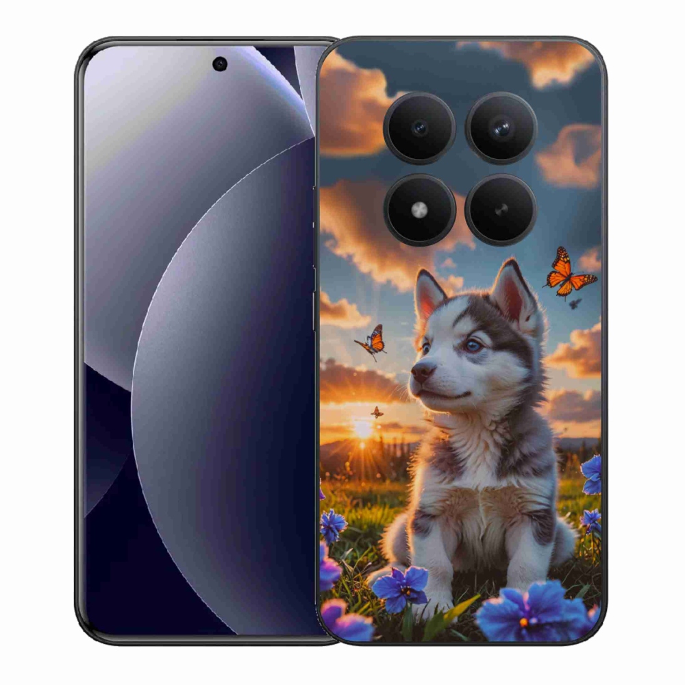 Gél borítás mmCase a Xiaomi Redmi Note 15 Pro+ 5G számára - husky naplementében