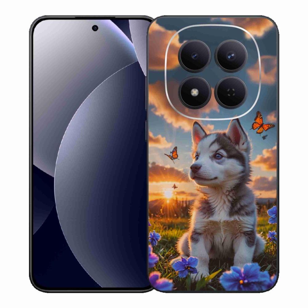 Gél borítás mmCase a Xiaomi Redmi Note 15 Pro 5G-hez - husky a naplementében