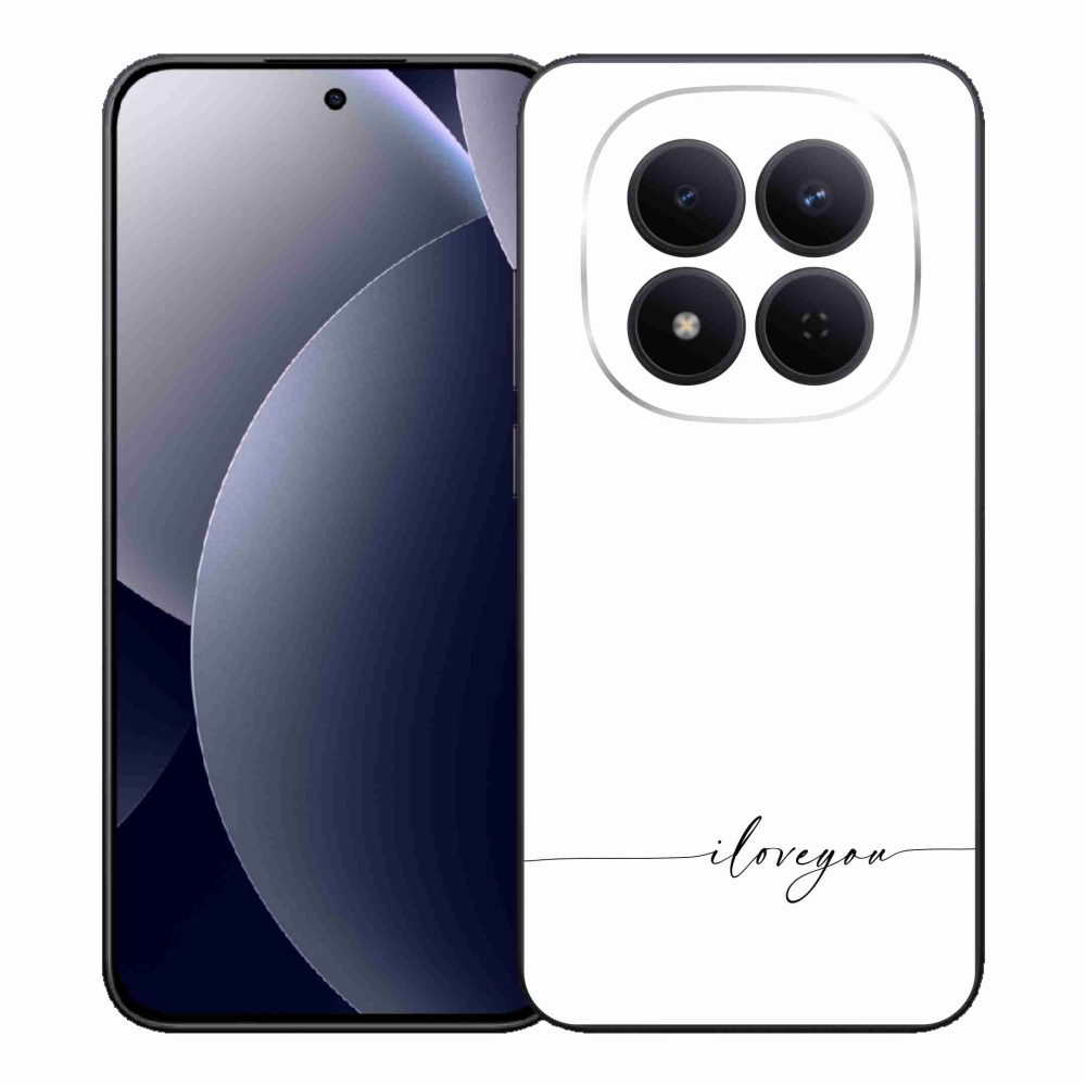 Gél borítás mmCase a Xiaomi Redmi Note 15 Pro 5G-hez - I love you fehér háttérrel